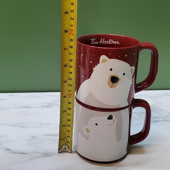 Mug - 2019 Polar Bear Stacking From Tim Hortons - Red and White - Picture 6 of 7